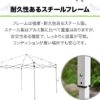 FIELDOOR タープテント ワンタッチ式（スチール）3m×3m